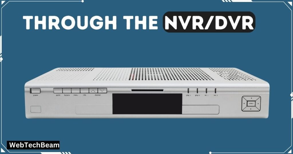 Through the NVR/DVR Interface