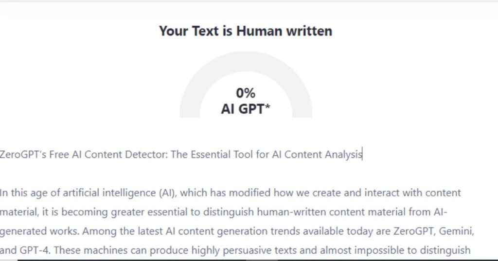 Is ZeroGPT Free AI Content Detector trustable